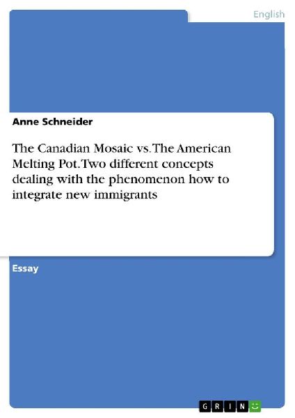 The Canadian Mosaic vs. The American Melting Pot. Two differen...