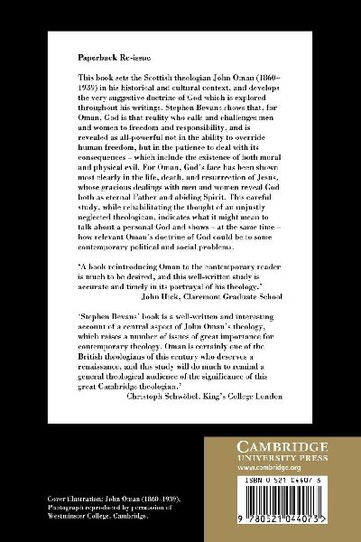 John Oman and His Doctrine of God