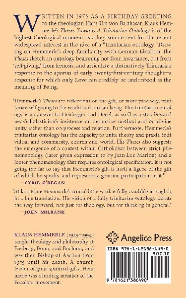 Theses Towards A Trinitarian Ontology