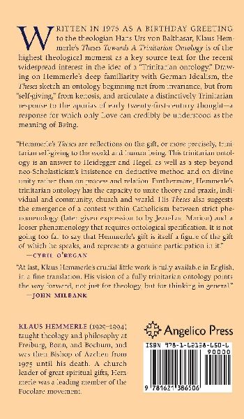 Theses Towards A Trinitarian Ontology