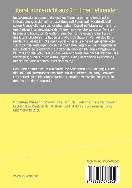 Literaturunterricht aus Sicht der Lehrenden