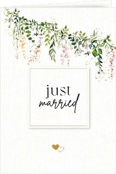 Grußkarte mit Kuvert - just married