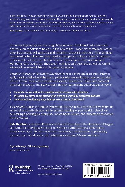 Cognitive Therapy for Personality Disorders
