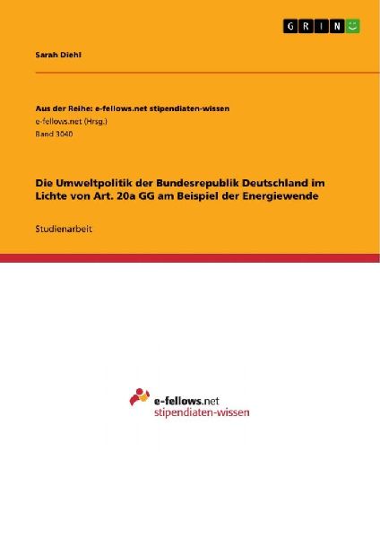 Die Umweltpolitik der Bundesrepublik Deutschland im Lichte von...