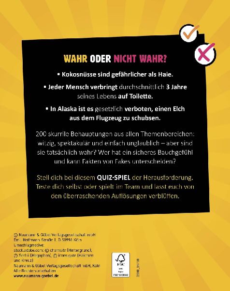 Wahr oder nicht? Skurrile Fakten I Das Quizspiel