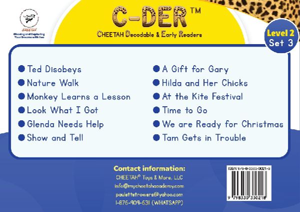 C-DER (Cheetah Decodable & Early Readers) Set 3, Book 17, Ted Disobeys
