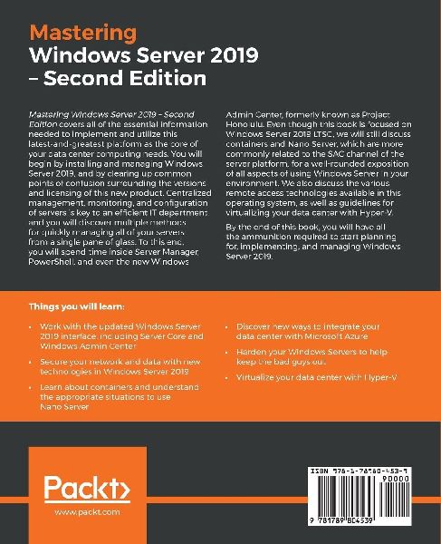 Mastering Windows Server 2019 - Second Edition