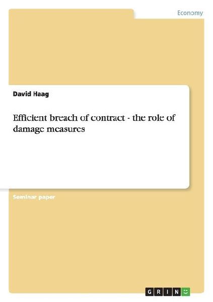 Efficient breach of contract - the role of damage measures
