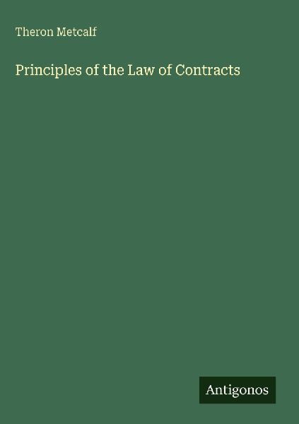Principles of the Law of Contracts