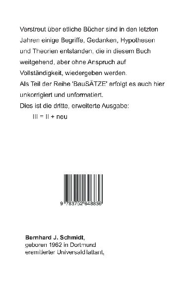 Begriffe - Gedanken - Hypothesen - Theorien III