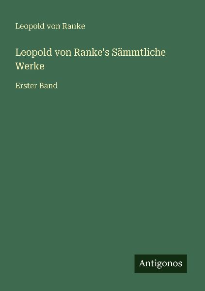 Leopold von Ranke's Sämmtliche Werke