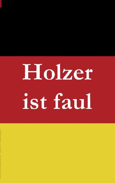 Holzer ist faul