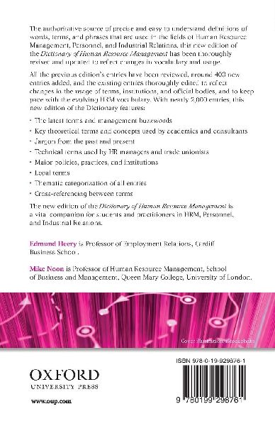 A Dictionary of Human Resource Management