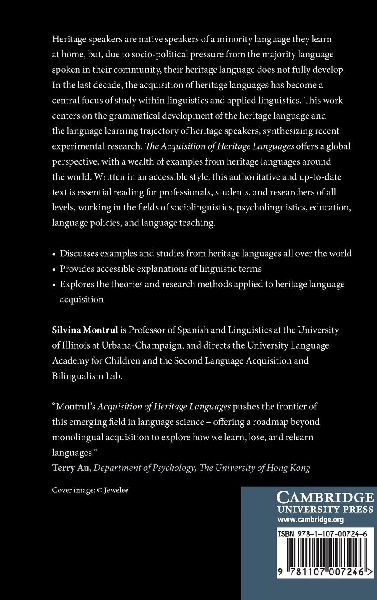 The Acquisition of Heritage Languages