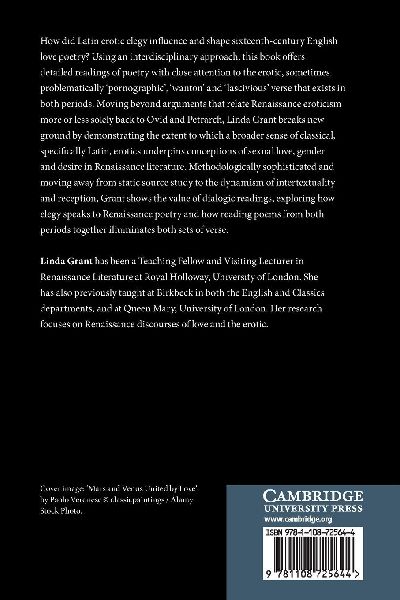Latin Erotic Elegy and the Shaping of Sixteenth-Century English Love Poetry