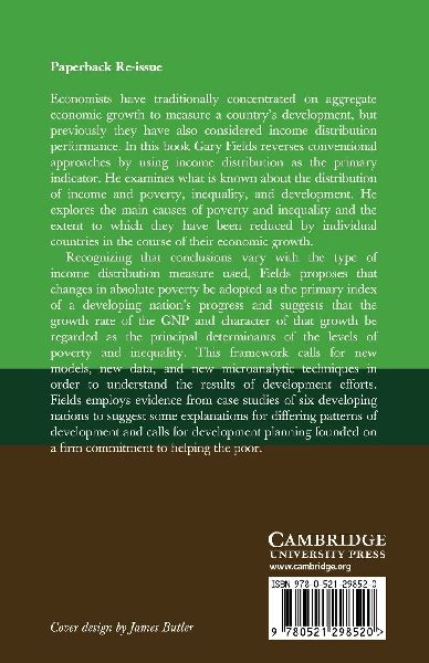 Poverty, Inequality, and Development