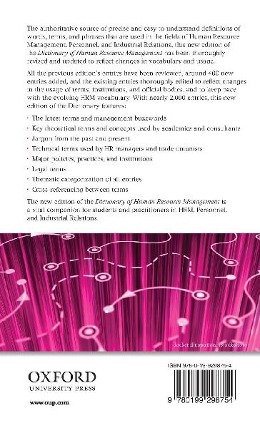 A Dictionary of Human Resource Management