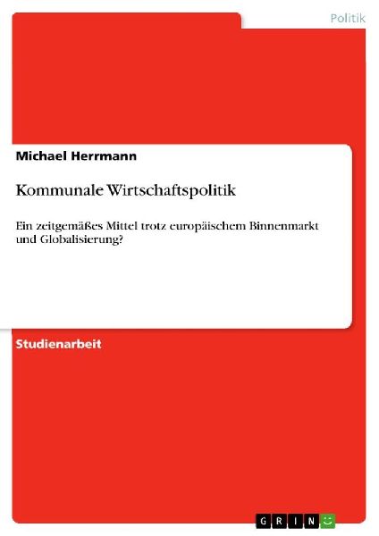 Kommunale Wirtschaftspolitik