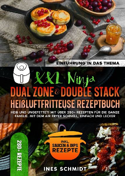 XXL Ninja Dual Zone & Double Stack Heißluftfritteuse Reze...