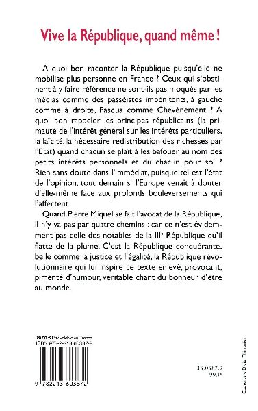 Vive la République, quand même