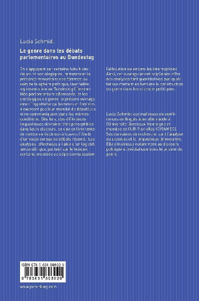 Le genre dans les débats parlementaires au Bundestag