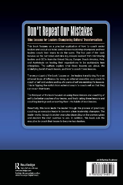 Don't Repeat Our Mistakes