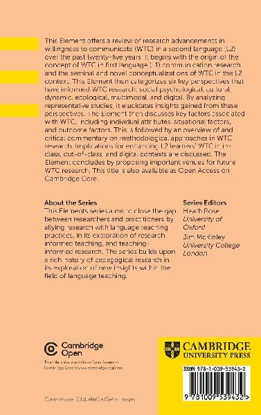 Willingness to Communicate in a Second Language