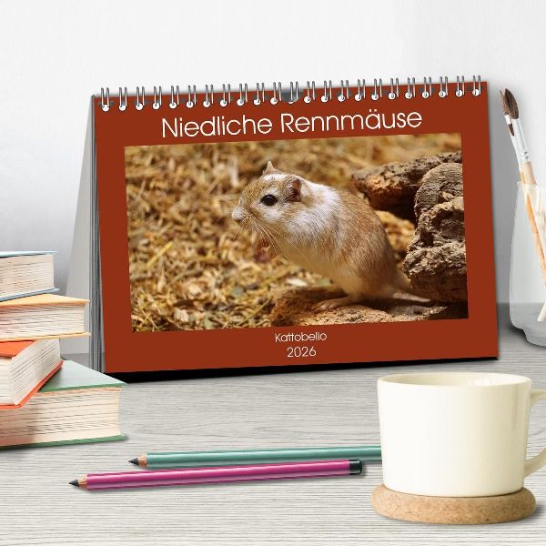 Niedliche Rennmäuse (Tischkalender 2026 DIN A5 quer), CALVENDO Monatskalender