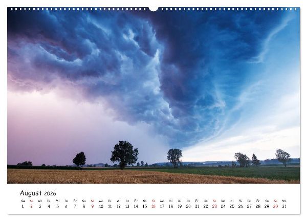 Gewitterwelten (Wandkalender 2026 DIN A2 quer), CALVENDO Monatskalender