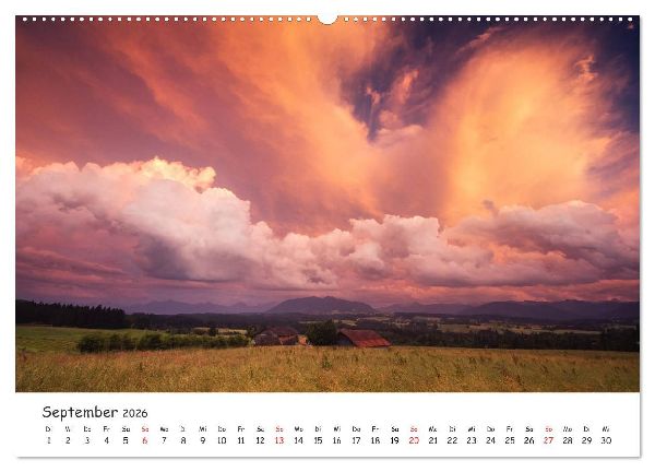 Gewitterwelten (Wandkalender 2026 DIN A2 quer), CALVENDO Monatskalender