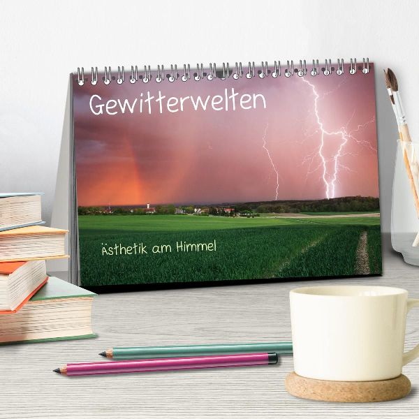 Gewitterwelten (Tischkalender 2026 DIN A5 quer), CALVENDO Monatskalender