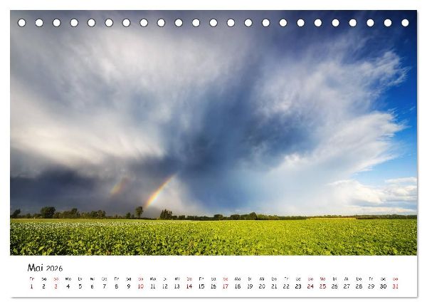 Gewitterwelten (Tischkalender 2026 DIN A5 quer), CALVENDO Monatskalender