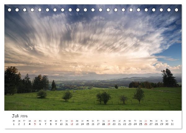 Gewitterwelten (Tischkalender 2026 DIN A5 quer), CALVENDO Monatskalender