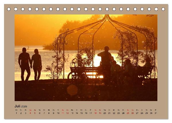 Den Sonnenuntergang gemeinsam genießen (Tischkalender 2026 DIN A5 quer), CALVENDO Monatskalender