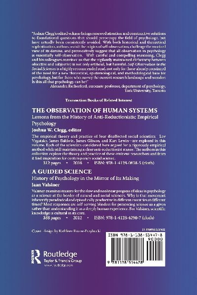 Self-Observation in the Social Sciences