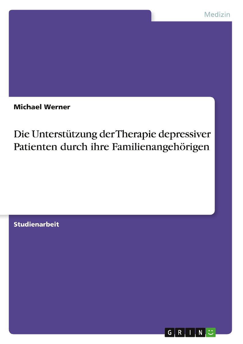 Die Unterstützung der Therapie depressiver Patienten durch ih...