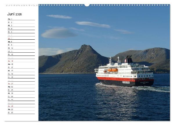 Impressionen von Norwegen entlang der Hurtigruten (hochwertiger Premium Wandkalender 2026 DIN A2 quer), Kunstdruck in Hochglanz