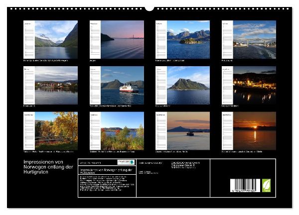 Impressionen von Norwegen entlang der Hurtigruten (hochwertiger Premium Wandkalender 2026 DIN A2 quer), Kunstdruck in Hochglanz