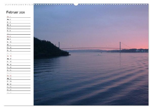 Impressionen von Norwegen entlang der Hurtigruten (hochwertiger Premium Wandkalender 2026 DIN A2 quer), Kunstdruck in Hochglanz