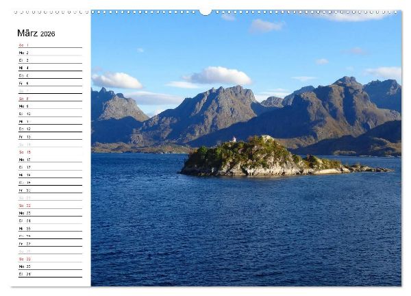 Impressionen von Norwegen entlang der Hurtigruten (hochwertiger Premium Wandkalender 2026 DIN A2 quer), Kunstdruck in Hochglanz