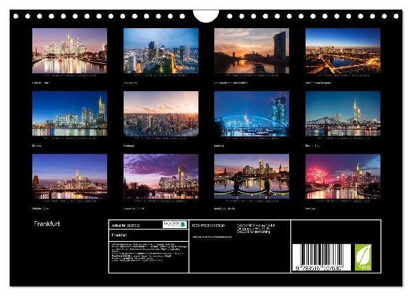 Frankfurt (Wandkalender 2026 DIN A4 quer), CALVENDO Monatskalender