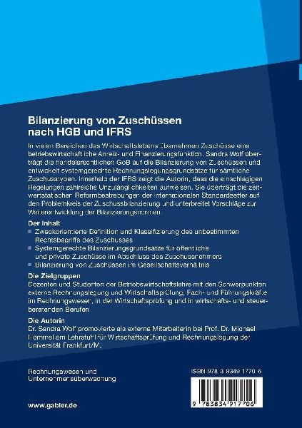 Bilanzierung von Zuschüssen nach HGB und IFRS