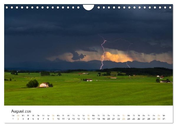 Faszination Gewitter (Wandkalender 2026 DIN A4 quer), CALVENDO Monatskalender