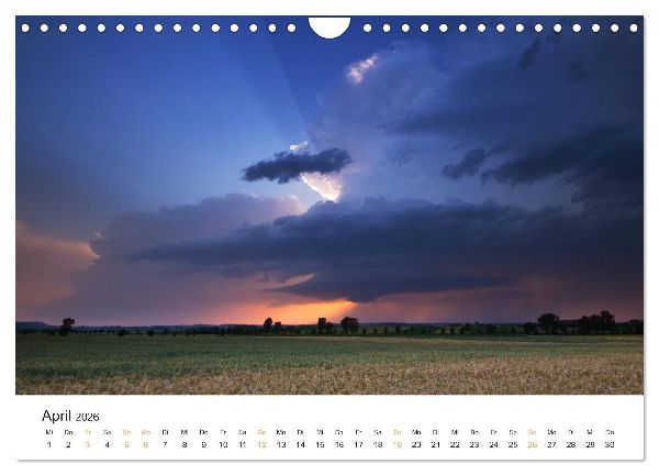 Faszination Gewitter (Wandkalender 2026 DIN A4 quer), CALVENDO Monatskalender