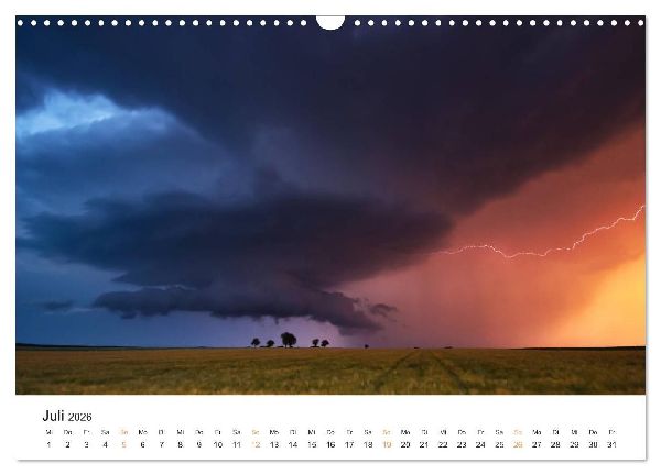 Faszination Gewitter (Wandkalender 2026 DIN A3 quer), CALVENDO Monatskalender