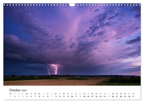 Faszination Gewitter (Wandkalender 2026 DIN A3 quer), CALVENDO Monatskalender