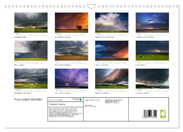 Faszination Gewitter (Wandkalender 2026 DIN A3 quer), CALVENDO Monatskalender