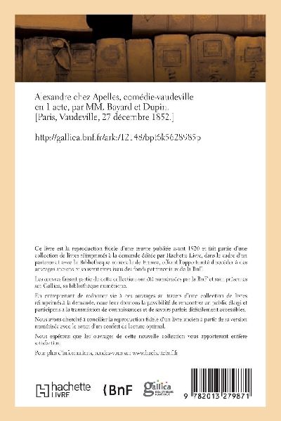 Alexandre chez Apelles, comédie-vaudeville en 1 acte