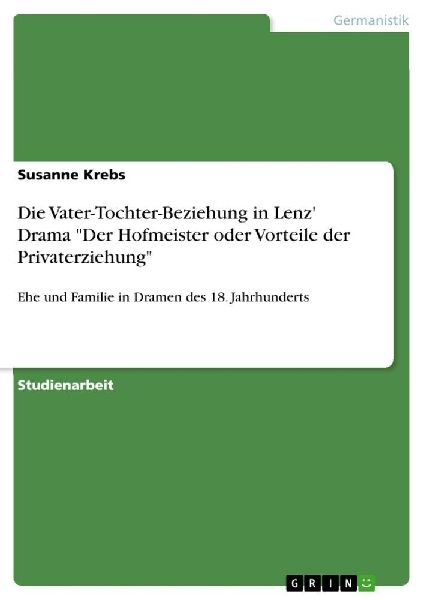 Die Vater-Tochter-Beziehung in Lenz' Drama "Der Hofm...