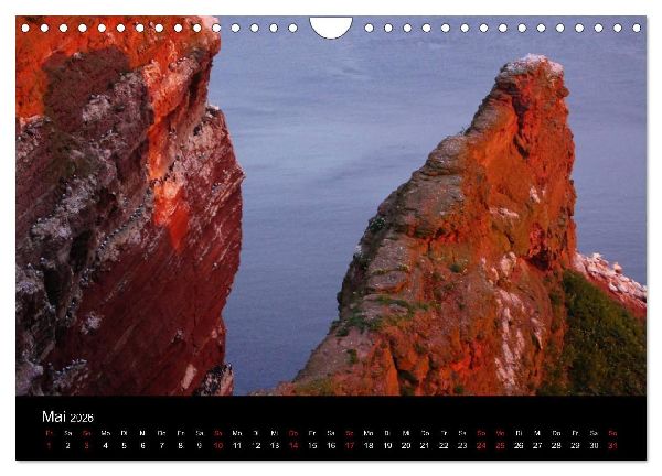 Abend in Helgoland (Wandkalender 2026 DIN A4 quer), CALVENDO Monatskalender